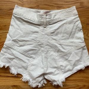 REVICE Star White Jean Shorts